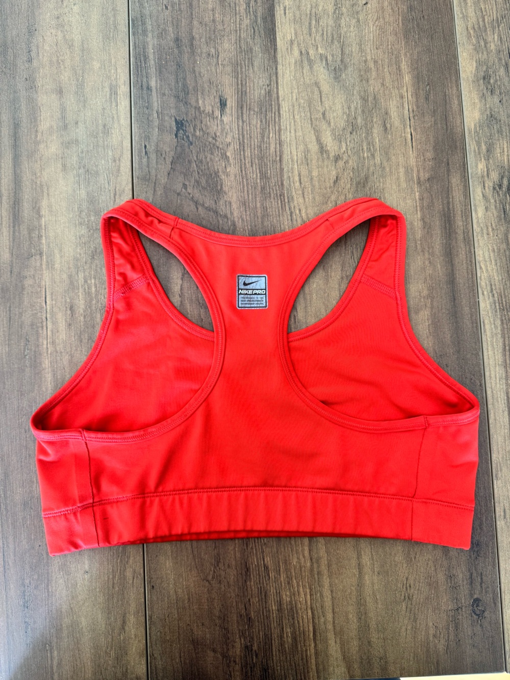 Nike Red Orange Womens Sports Bra DriFit Medium Y2K era - Picture 2 of 2